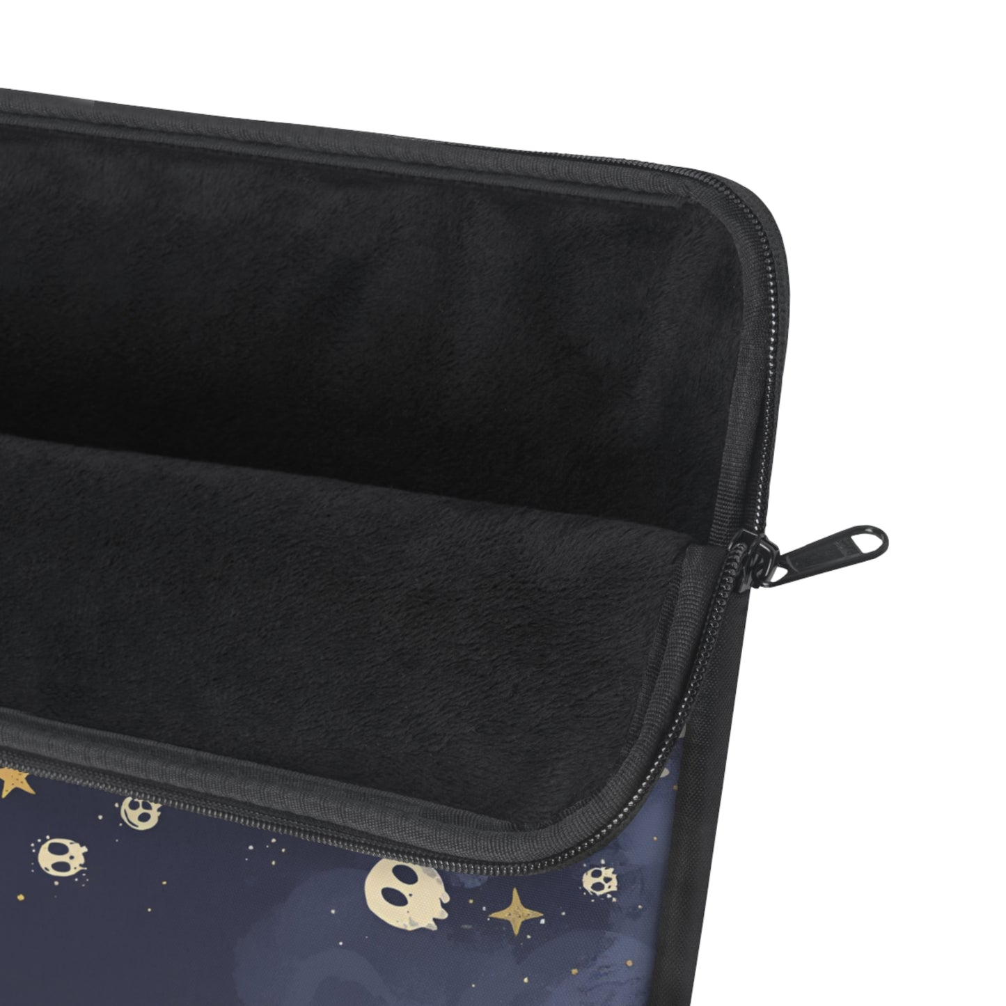 Crescent Moon Faces Laptop Sleeve | Cute Celestial Skulls Stars
