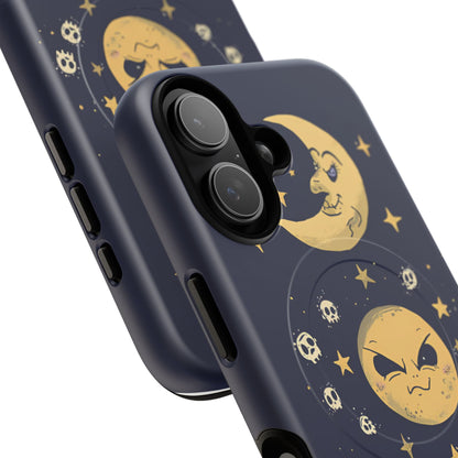 Crescent Moon Ghosts Phone Case | Tough Magnetic Case