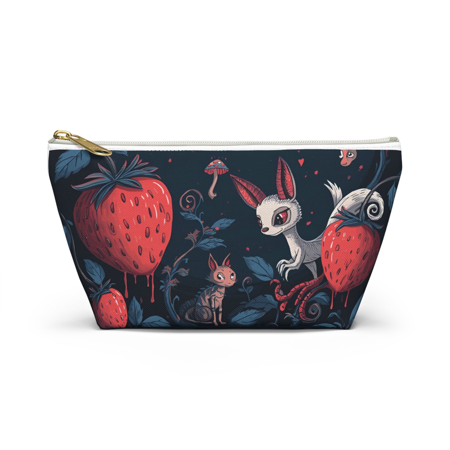 Strawberry Forest Creatures Accessory Pouch