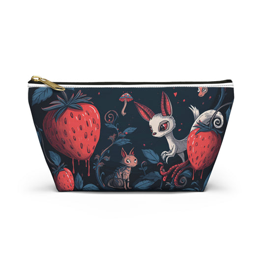 Strawberry Forest Creatures Accessory Pouch