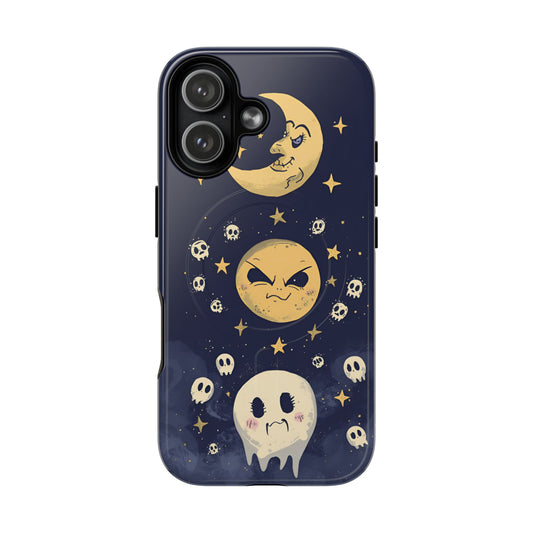 Crescent Moon Ghosts Phone Case | Tough Magnetic Case