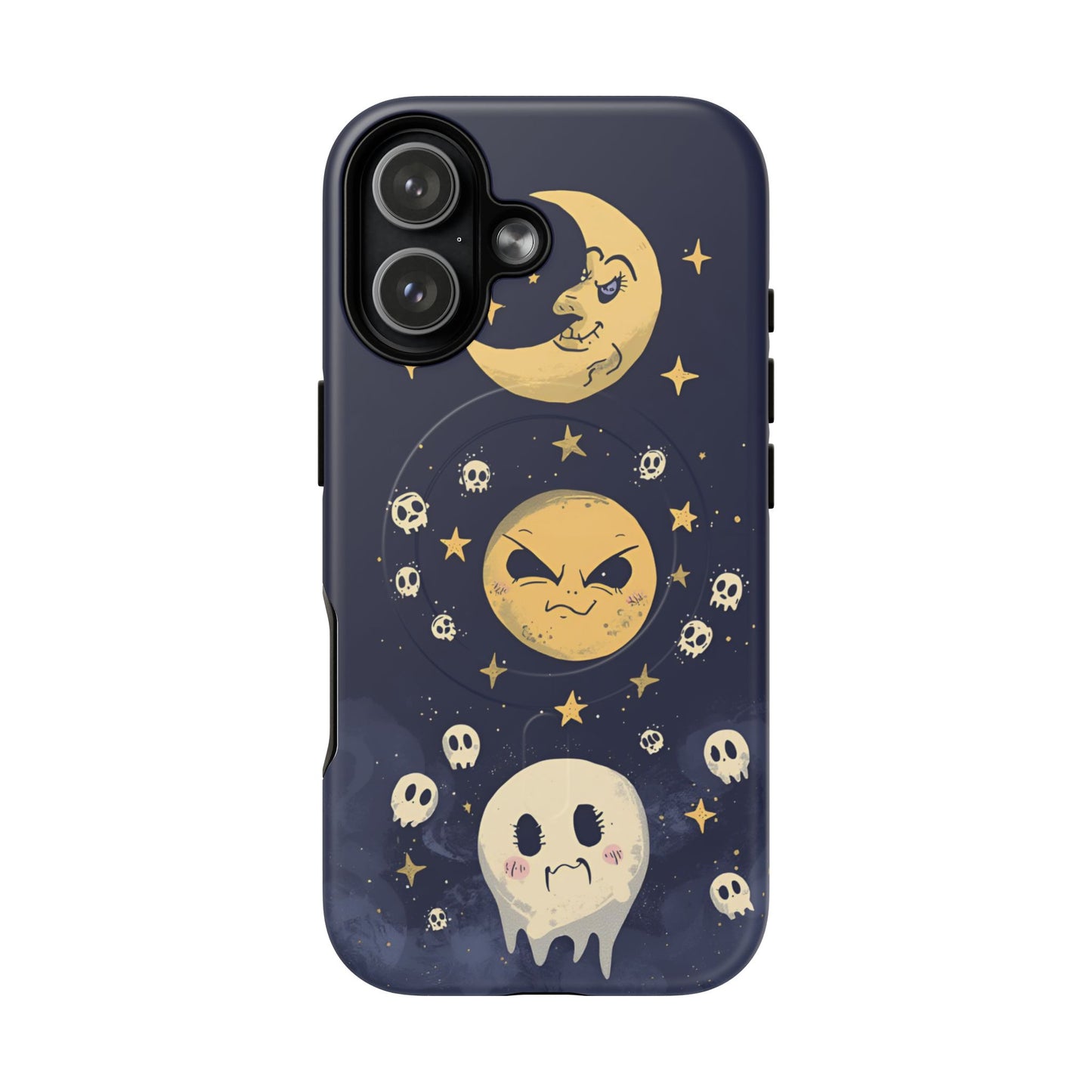 Crescent Moon Ghosts Phone Case | Tough Magnetic Case